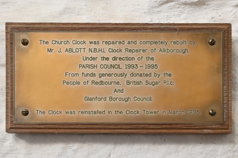 Redbourne, St Andrew, Tower, Clock