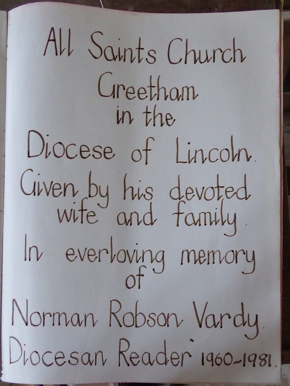 Greetham, All Saints, Nave, Lectern Bible Dedication - Society for ...